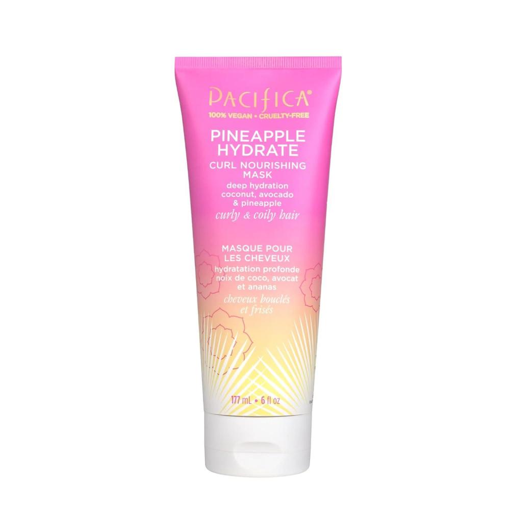 image:imagePacifica Pineapple Hydrate Curl Nourishing Mask  Deep Conditioner Hair Treatment for Curly amp Coily Hair Hydrating AntiFrizz Hair Mask with Avocado amp Coconut Oil Restores Moisture amp Shine 6oz