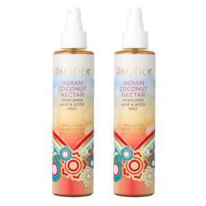 Pacifica Beauty Indian Coconut Nectar Hair & Body Mist Pack, Fragrances, Body Fragrance, Perfume Spray, Clean Perfume, Paraben Free, Vegan, 6 fl oz Each (Pack of 2)