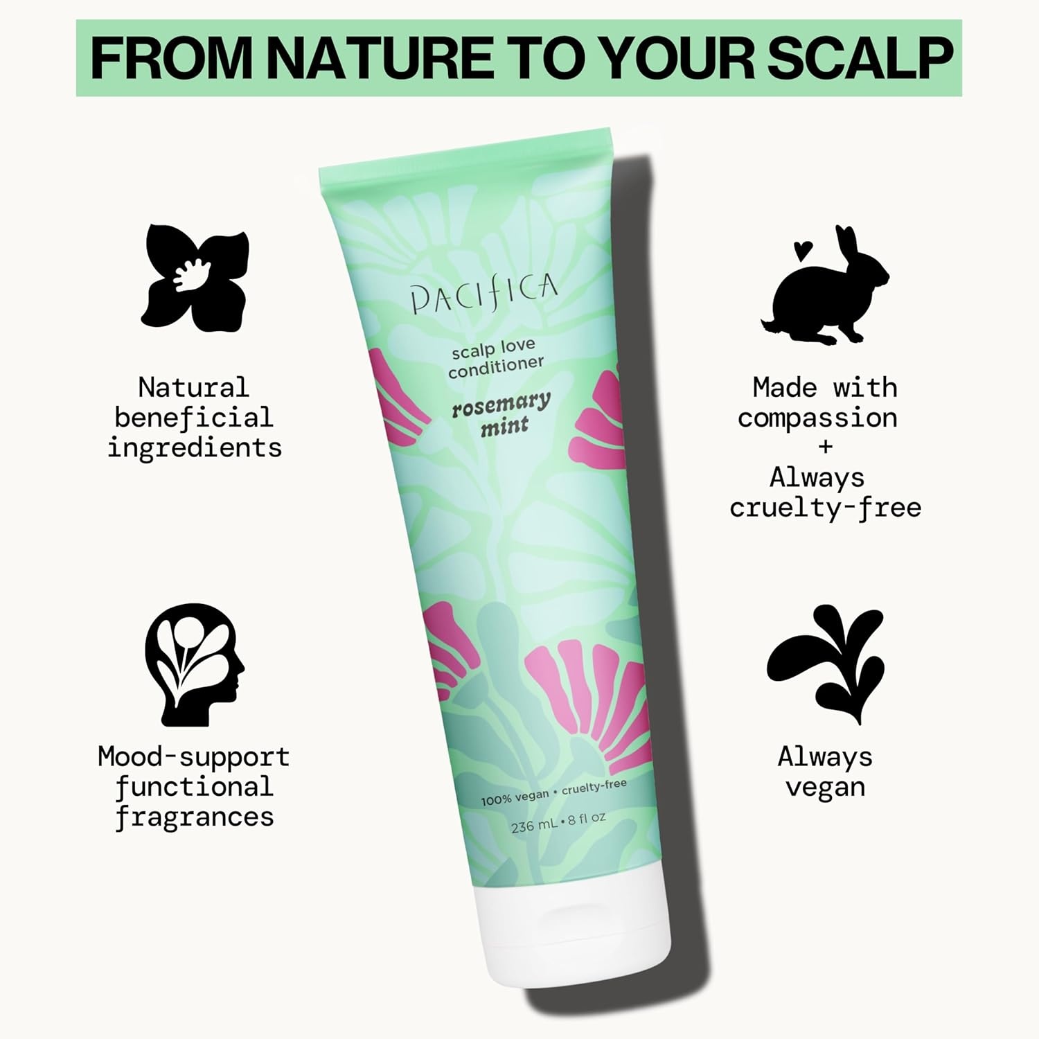 image:imagePacifica Rosemary Mint Scalp Love Conditioner for Flaky and Dry Scalp Hydrates Hair Treatment for Scalp Care wRosemary amp Peppermint Vegan Dermatologist Tested8 Ounce Pack of 1
